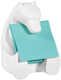 Post-it Distributeur Z-Notes Super Sticky "BEAR", blanc