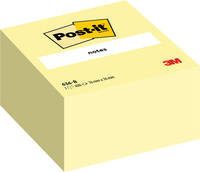 Post-it Bloc-note cube notes, 76 x 76 mm, jaune