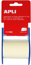 APLI Notes adhésives en rouleau, 10 m x 60 mm, jaune