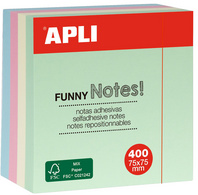 APLI Cube de notes adhésives "FUNNY Notes!", 75 x 75 mm