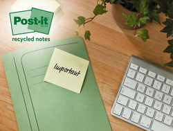 Post-it Bloc-note adhésif Recycling z-notes, 76x76 mm, jaune – Image 4