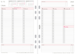 CHRONOPLAN Wochenplan 2026, 1 Woche/2 Seiten, A5, Zeile – Image 2