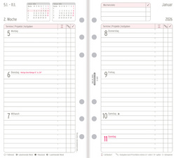 CHRONOPLAN Wochenplan 2026, 1 Woche/2 Seiten, Midi, Zahlen – Image 2