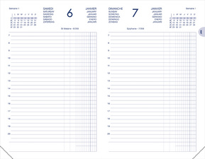 LECAS Agenda Carré 1 jour Euros/Cents, 2026, 140 x 220 mm