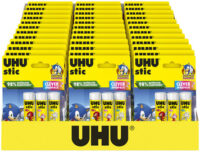 UHU Bâton de colle stic SONIC, 3 x 8,2 g, présentoir de 36