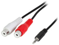 LogiLink Câble audio, 2 x RCA femelle - jack mâle 3,5 mm