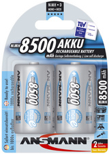 ANSMANN Pile rechargeable NiMH maxE, Mono (D), 8.500 mAh