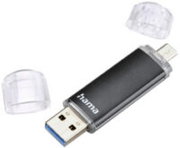 hama Clé USB 3.0 "Laeta Twin", 64 GB, noir