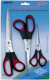 WEDO Kit de ciseaux universels, 3 pièces, 160 / 210 / 255 mm