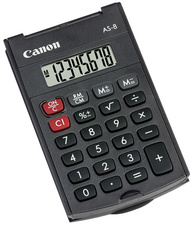 Canon Calculatrice AS-8, fonctionnement par piles