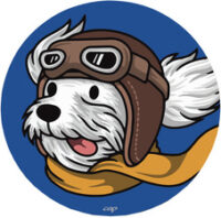 CEP Tapis de souris KIDS "Chien aviateur", rond