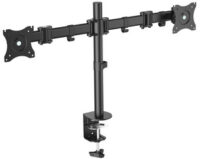 DIGITUS Support double écran universel, fixation par serrage