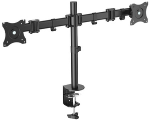 DIGITUS Support double écran universel, fixation par serrage