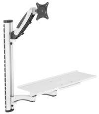 DIGITUS Support pour écran avec porte-clavier/souris, blanc