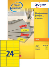 AVERY Etiquette d'adresse, 70 x 35 mm, rouge fluo