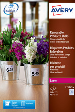 AVERY Etiquettes ultra-résistantes, 45 x 45 mm, blanc