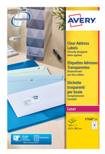 AVERY Etiquette d'adresse, 99,1 x 38,1 mm, transparent