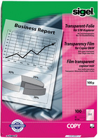 sigel Film pour copieurs noir/blanc, A4, transparent