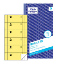 AVERY Zweckform Formularbuch "Bonbuch", 105 x 198 mm, gelb