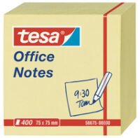 tesa Bloc cube avec notes adhésives Office Notes, 75 x 75 mm