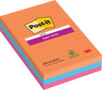 Post-it Bloc-note super sticky notes, 101 x 152 mm, ligné