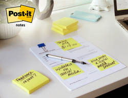 Post-it Bloc-note adhésif, 76 x 76 mm, jaune, 5+1 gratuit – Image 4