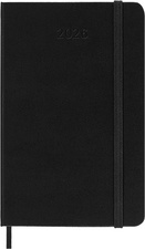 MOLESKINE Agenda de poche 2026 P/A6, couverture rigide, noir