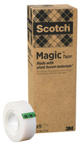 3M Scotch Ruban adhésif Magic 900, 19 mm x 33 m, paquet de 9