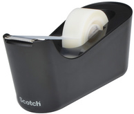 3M Scotch Dévidoir de bureau C18, avec ruban adhésif, noir