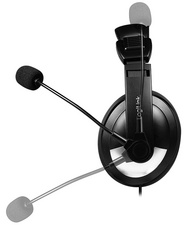 LogiLink Casque audio stéréo avec commande , 1x USB-A, noir