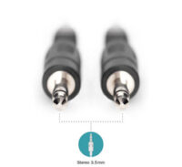 DIGITUS Câble audio, 2x jack 3,5 mm, 1,5 m