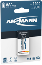 ANSMANN Pile rechargeable NiMH Premium, Micro AAA, 1.100 mAh