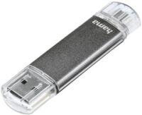 hama Clé USB 2.0 "Laeta Twin", 64 GB, gris