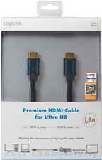 LogiLink Câble HDMI Premium pour Ultra HD, 3,0 m, noir