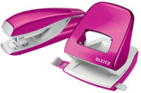 LEITZ Agrafeuse & perforateur Nexxt WOW, rose