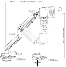 LogiLink Bras support pour écran, aluminium – Image 2