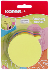 Kores Cubes de notes adhésives "bulles", 70 x 70 mm, uni