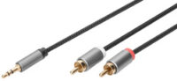 DIGITUS Câble adaptateur audio stéréo, jack - RCA, 1,8 m