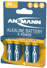 ANSMANN Pile alcaline "X-Power", Mignon AA, blister de 4