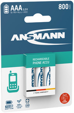 ANSMANN Pile rechargeable NiMH, maxE Micro AAA, 800 mAh