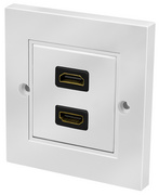 LogiLink Plastron HDMI, 2x femelle HDMI-femelle HDMI, blanc