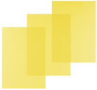 pavo plats de couverture, A4, PVC, 0,2 mm, jaune transparent
