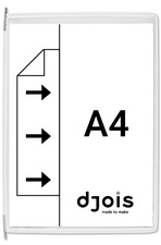 djois by tarifold Poche à pivot, A4, blanc