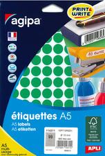 agipa Pastille de couleur, diamètre: 15 mm, rond, jaune