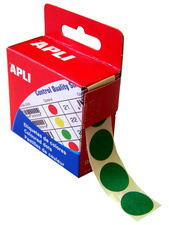 APLI Pastille de signalisation, diamètre: 15 mm, vert