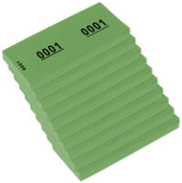 kangaro Bloc numéroté 1-1000, 105 x 42 mm, vert