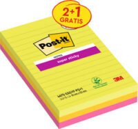 Post-it Bloc-note super sticky notes, 101 x 152 mm, ligné