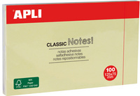APLI Notes adhésives "CLASSIC Notes!", 125 x 75 mm, jaune