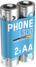 ANSMANN Pile Dect NiMH, Mignon AA, 1.300 mAh, blister de 2