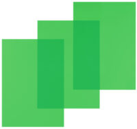 pavo plats de couverture, A4, PVC, 0,2 mm, vert transparent